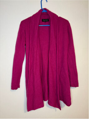 Claudia Nichole 100% Cashmere Pink Open Cardigan M